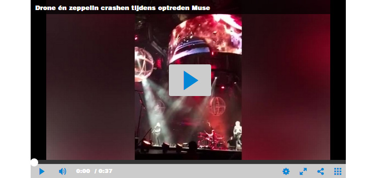 Drone van Muse crasht tijdens concert